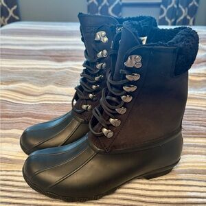 NEW Sperry Saltwater Boots - black size 7